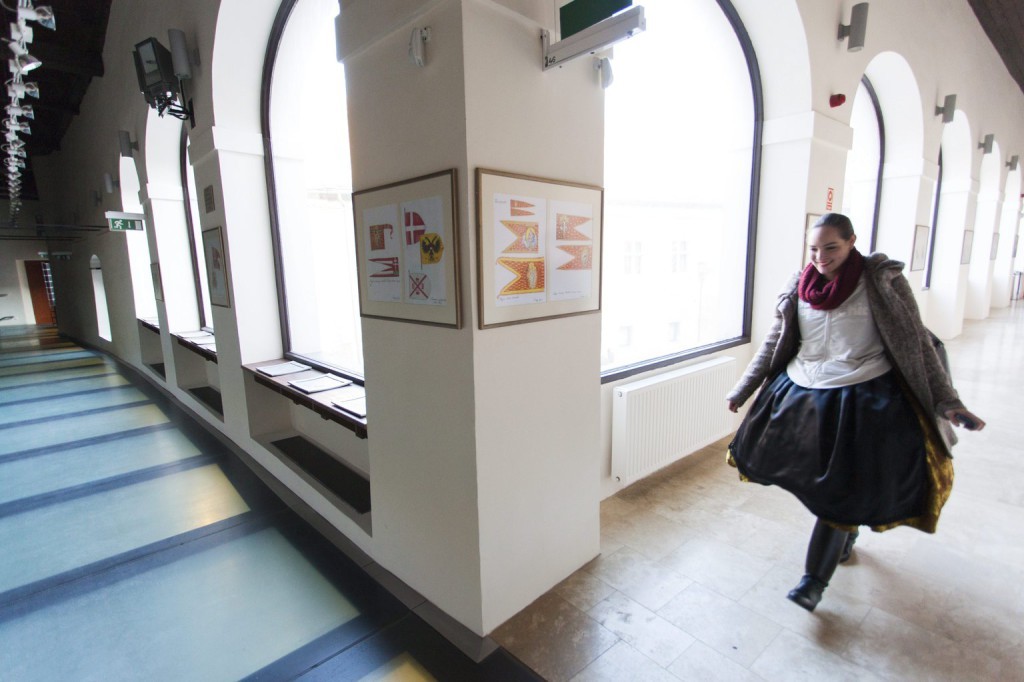 Megújult folyosó a kőszegi Jurisics-vár turisztikai fejlesztésének átadásán Kőszegen 2015. február 13-án. MTI Fotó: Varga György