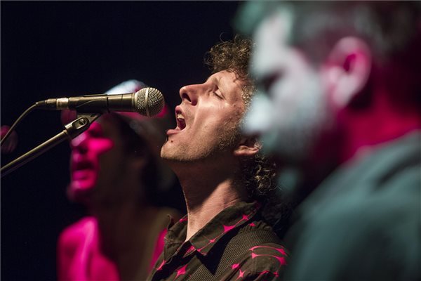 Nemes András gitáros, énekes a Pluto zenekar koncertjén a 24. Művészetek Völgye fesztiválon, Taliándörögdön az óvodakertben 2014. július 25-én MTI Fotó: Szigetváry Zsolt 