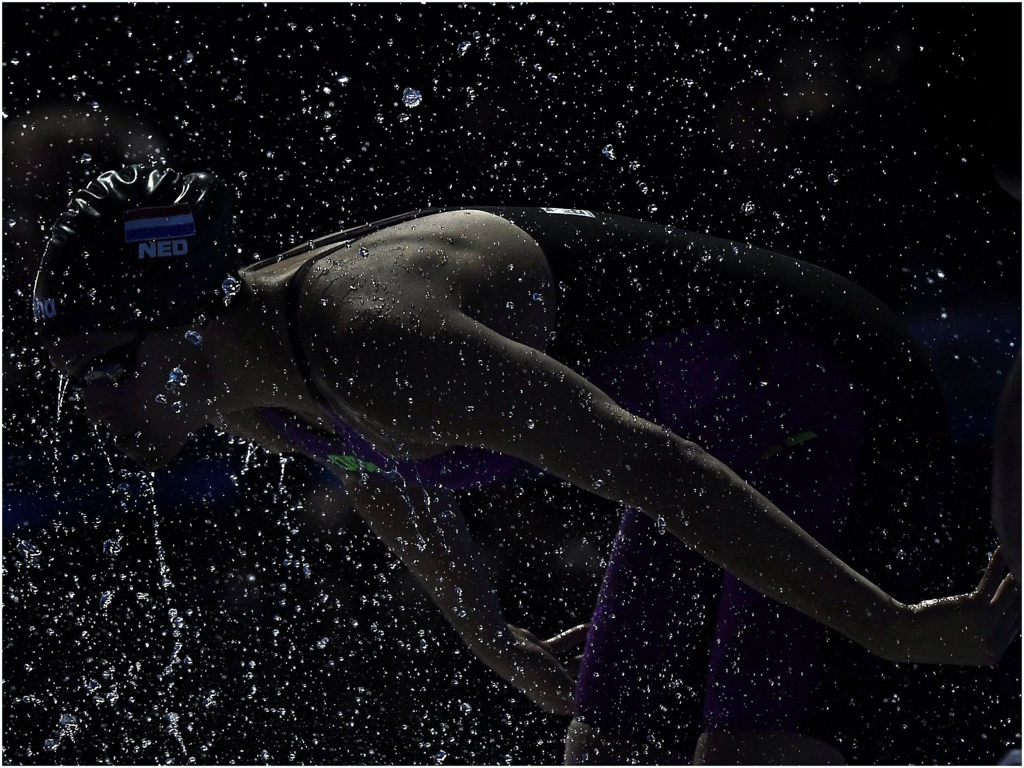 Illyés Tibor, az MTI/MTVA fotóriportere Ellenfényben című sorozatának hetedik felvétele, amely 2017 júliusában a 17. vizes-világbajnokságon készült a budapesti Duna Arénában. A fotósorozat a 36. Magyar Sajtófotó Pályázat Sport (sorozat) kategóriájában második díjat nyert 2018. január 28-án. MTI Fotó: Illyés Tibor 