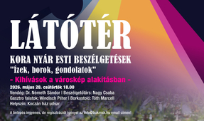 Látótér - Nyáresti beszélgetős sorozat a büki Koczán-házban